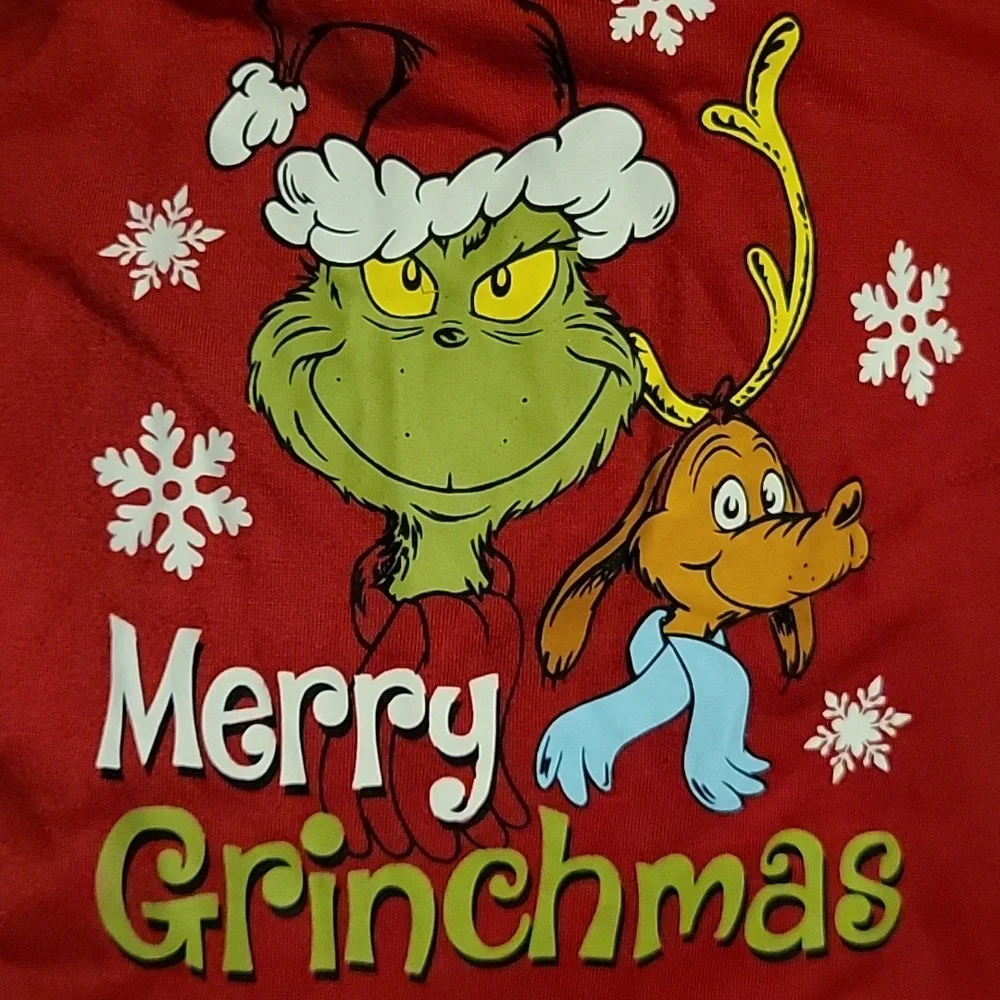 Dr. Seuss Red and Green Grinch Kids Pajama Top